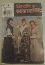 Simplicity 8375 Size P 12-16 1900s Costume Halloween