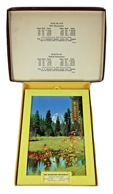Vintage 1958 Salesman Sample Calendar with Box and 7 Samples - Morco Plax 