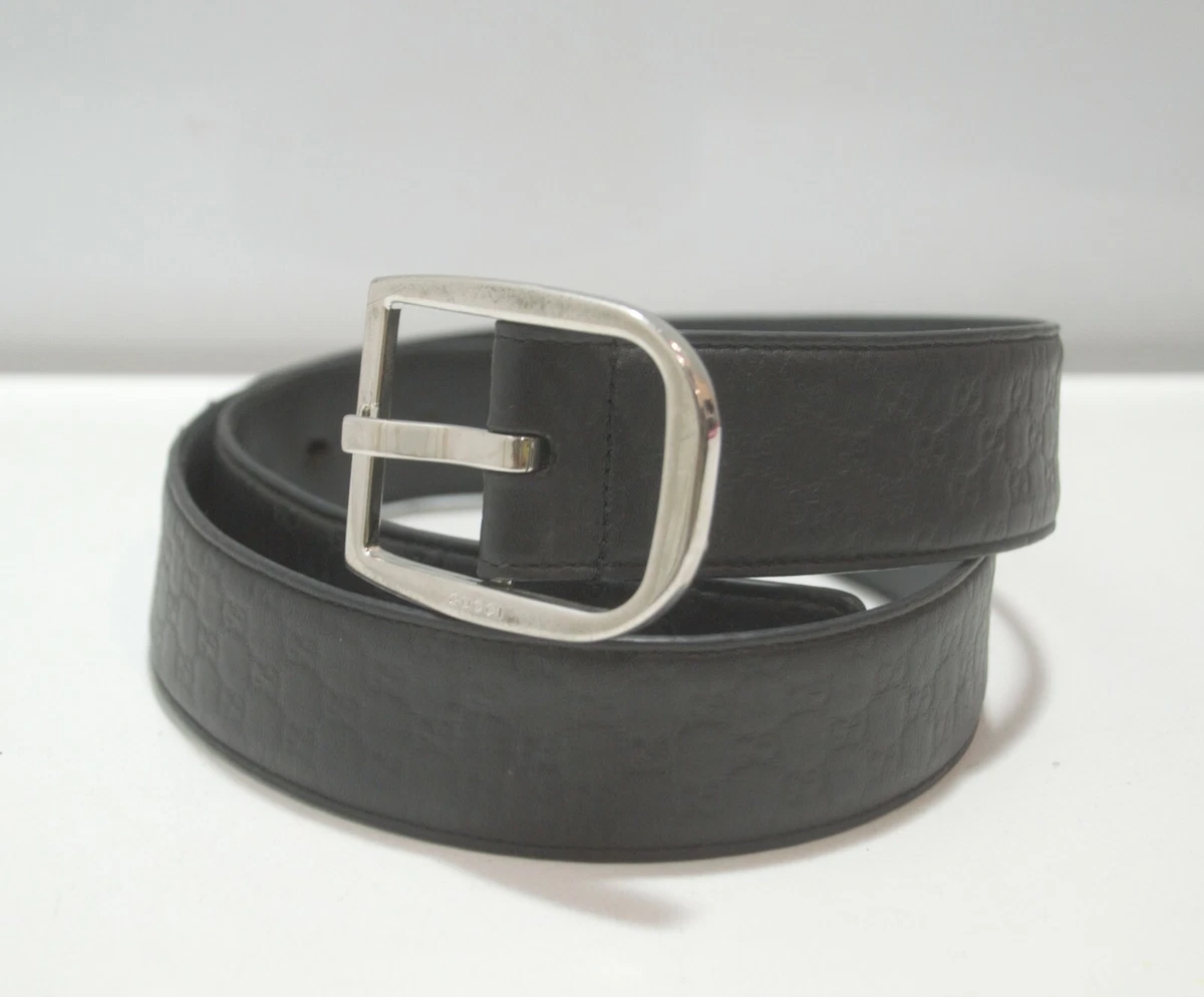 Gucci Monogram Microgucissima Leather Men Belt size 90 | eBay