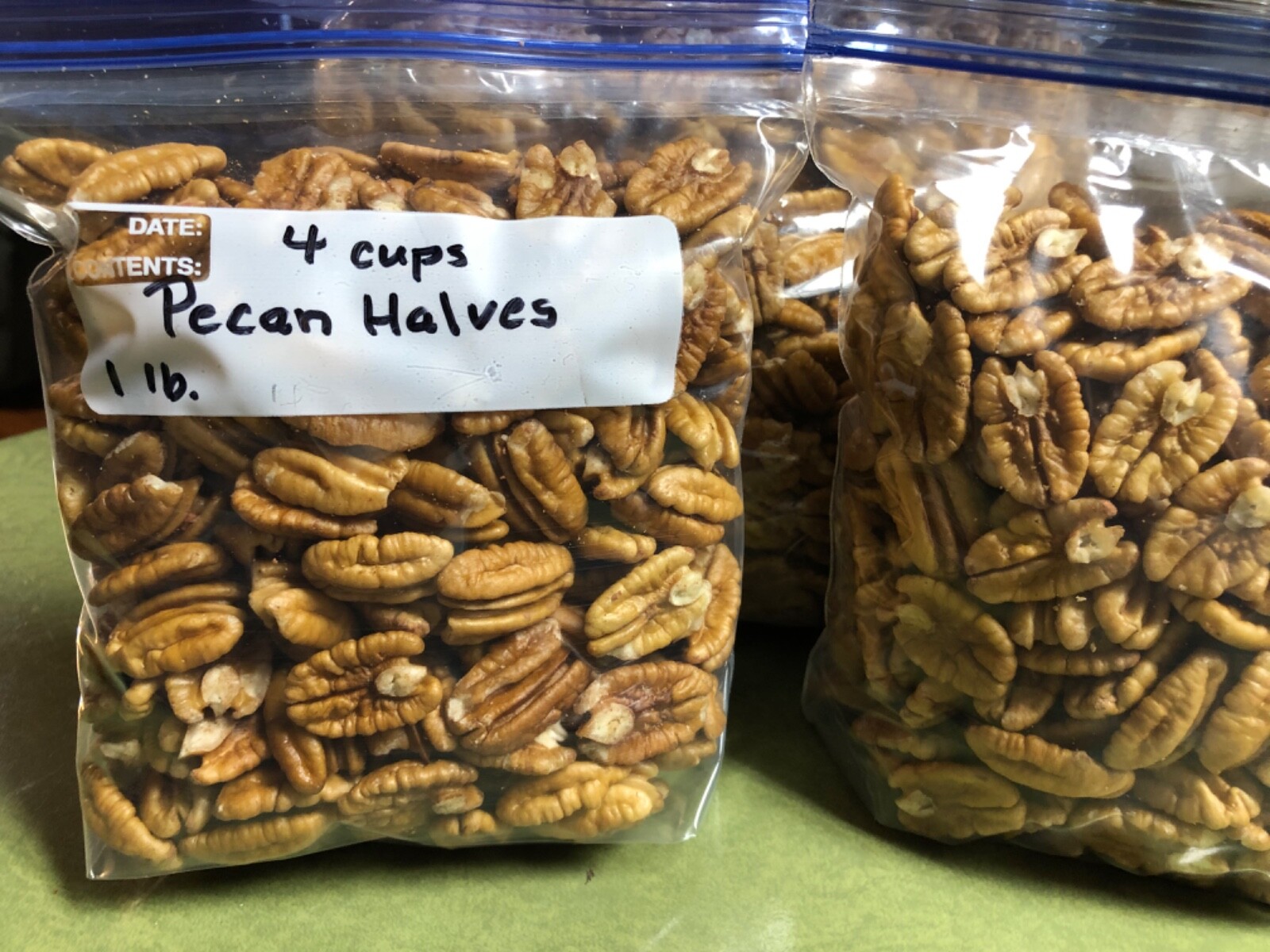 FRESH LOCAL PECAN NUT HALVES SHELLED & CLEANED EXCELLENT QUALITY