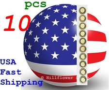10 pcs AG0 LR63 LR521 G0 379A 179 TT Bulk 1.5V 0 Hg Alkaline Battery
