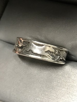 Solid 925 Sterling Silver Ring Horses Womens Size 8 75 Real Band