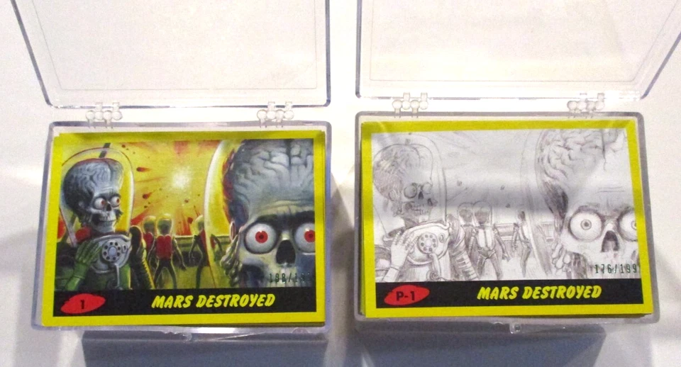 MARS ATTACKS THE REVENGE  COMPLETE YELLOW PARALLEL SET 110 CARDS TOPPS 2017 - Image 2 of 2