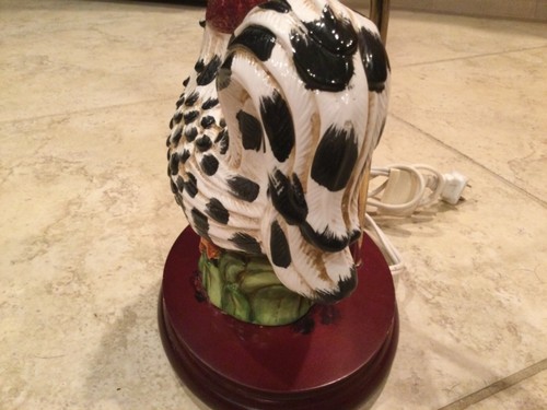 Eclectic Rooster Accent Lamp Ceramic Farmhouse Decor  - Picture 4 of 9