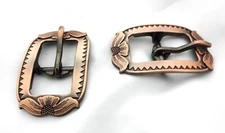 Pair Saltlick Jeremiah Watt Buckles Sizes Antiqued Copper Horse Tack Western New