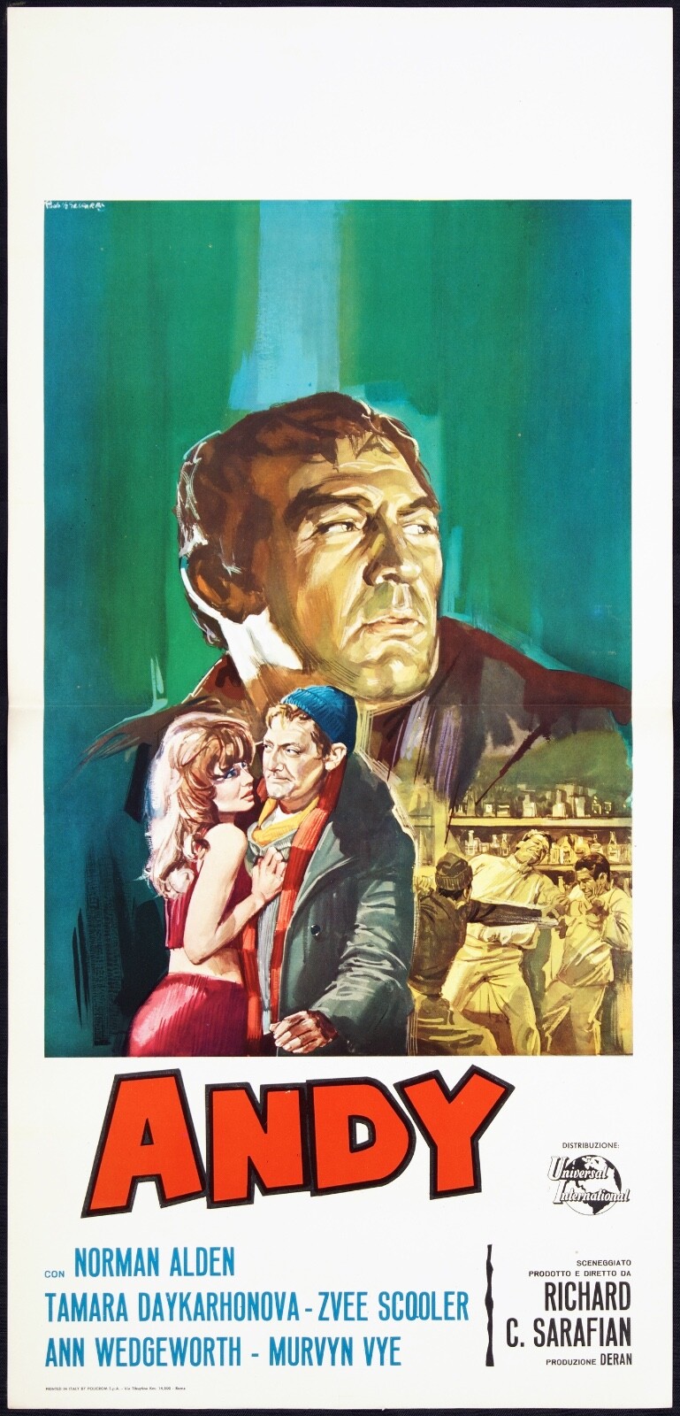 Locandina originale film Andy (1964) - Regia di Richard C. Sarafian