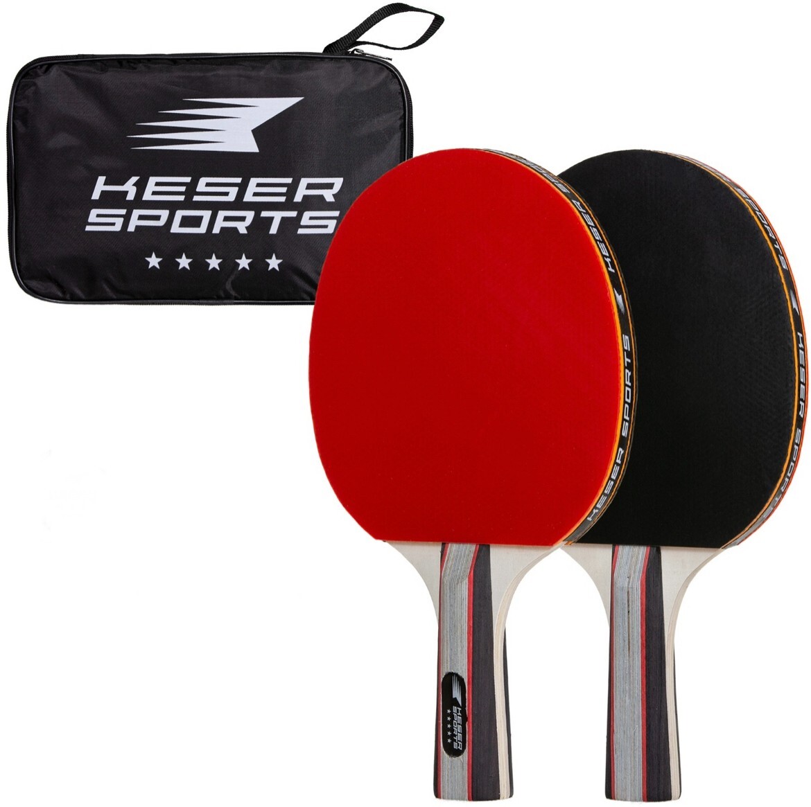 Pro Table Tennis Paddles Set for 2 Players with Storage Case