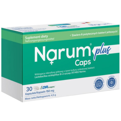 (Einheit/0,73 ) Narum Narine Plus Probiotikum Darmperistaltik 30 Kapseln D/S