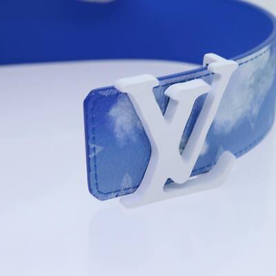 LOUIS VUITTON Monogram Clouds Ceinture LV Shape Belt 41.3 LOUIS VUITTON Monogram Clouds Ceinture LV Shape Belt 41.3