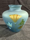 Glass Vase Indigo 9 Inch Floral 8817VX Retired West Virginia Original Fenton