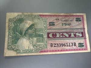 MPC Military Payment Certificate, 5 Cents, Series 661, See Photos 