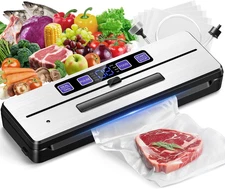 Vacuum Sealer Machine Food Preservation Storage Saver Automatic with Seal Bags