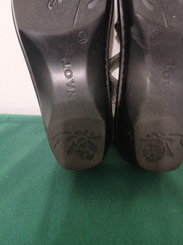 NAOT Faso Women's Bronze Leather Sandal 38 Adjustable Strap Sparkle Bling Buckle - Picture 18 of 24