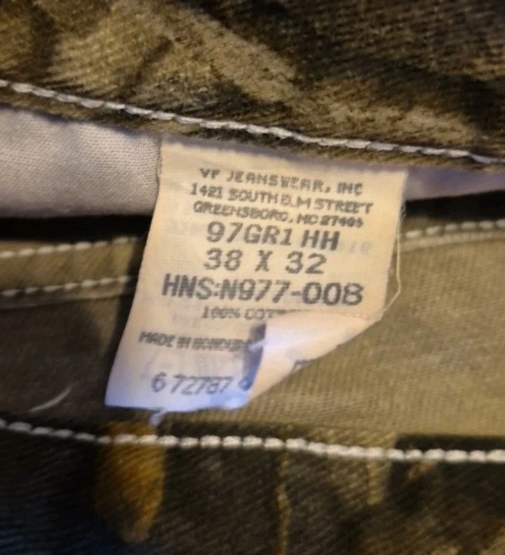 Wrangler Pants Men 38x32 Realtree Hardwoods Camo Double Knee Hunting 97GR1 HH - Image 3 of 4