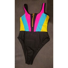 Zipped One-piece Swimsuit Size S
