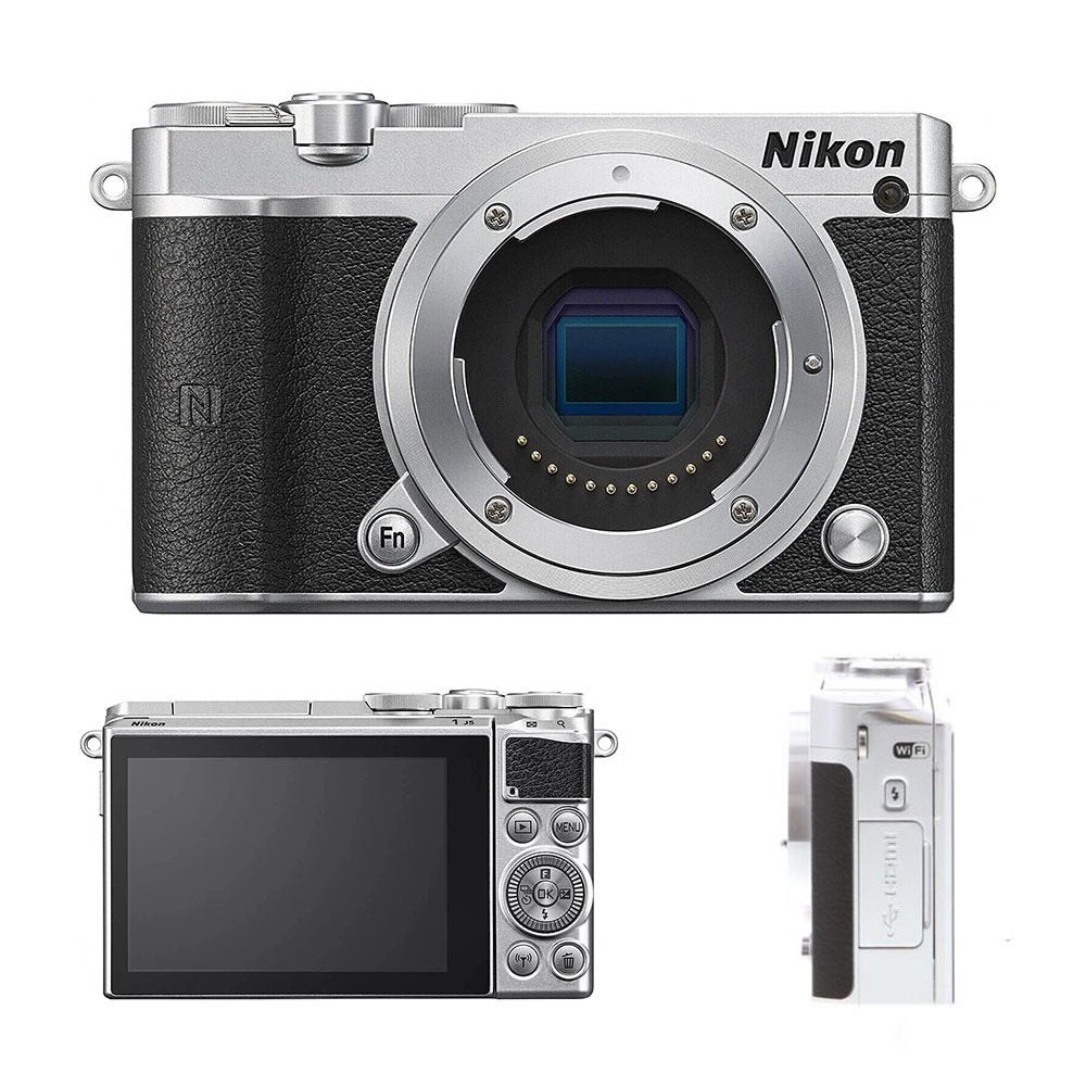 Nikon 1 J5 Mirrorless Digital Camera 20.8 MP Silver Black Body