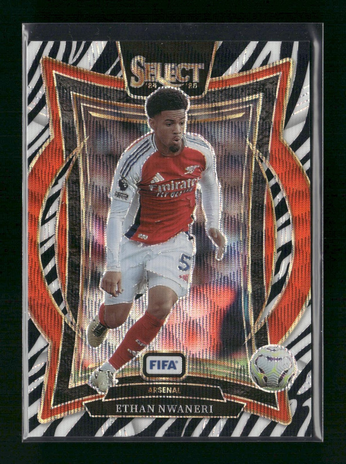 2024-25 Panini Select FIFA #12 Ethan Nwaneri Zebra