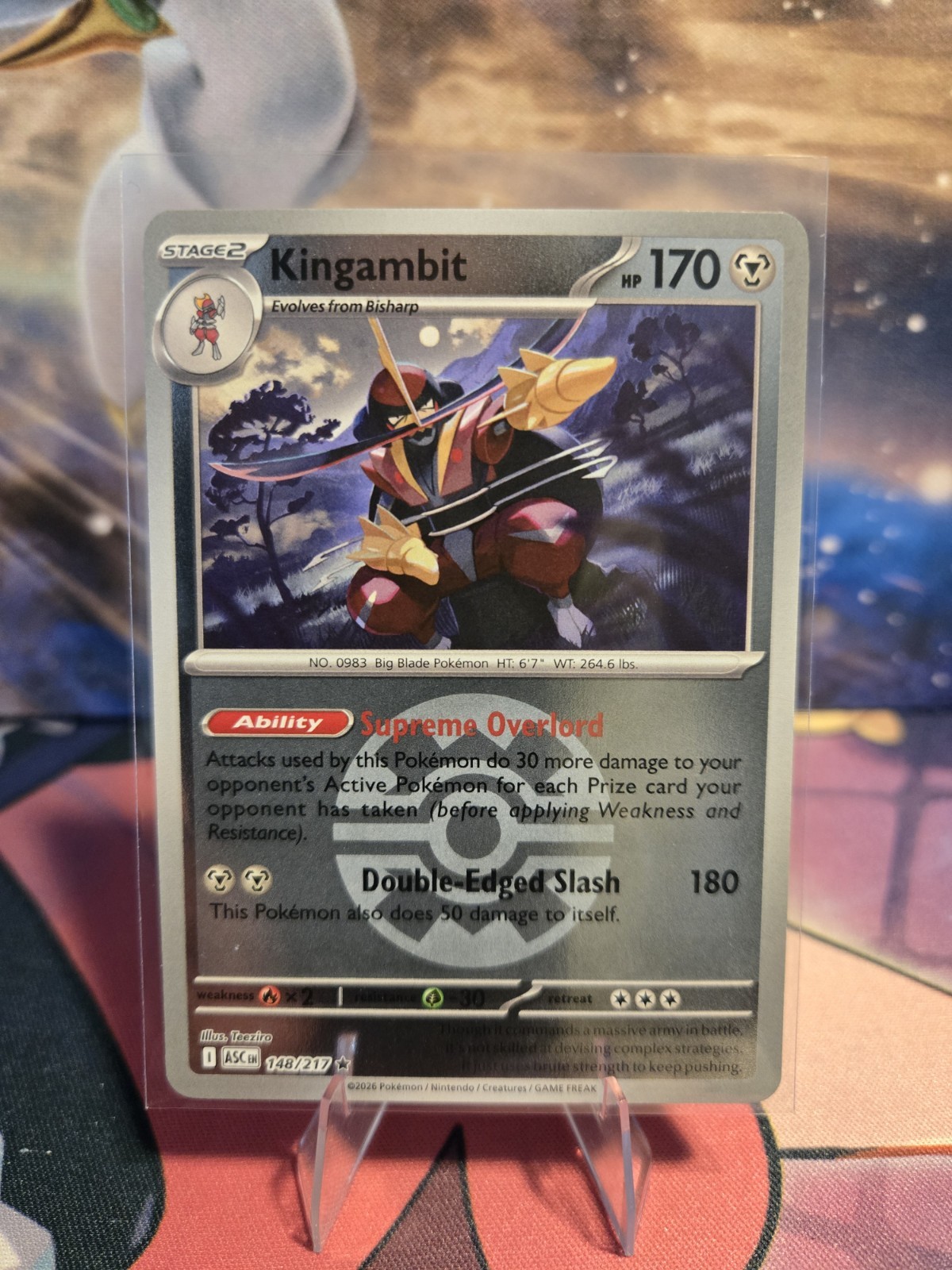 Kingambit 148/217 Reverse Holo Quick Ball Ascended Heroes NM