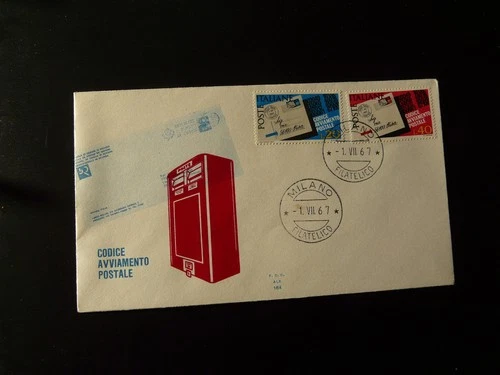 post code FDC Italy 1967
