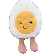 Jellycat Laughing Boiled Egg Plush Stuffed Doll Happy Tiny Amuseables NO TAG 6