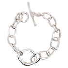 ESTATE IPPOLITA STERLING SILVER 14K GOLD ACCENT 7.75" TOGGLE BRACELET #7931 — photo 2