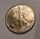 1997 American Silver Eagle.  Gem Brilliant Uncirculated. Color **