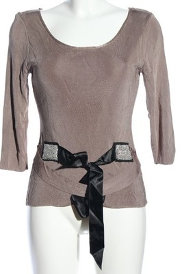 CORTEFIEL Rundhalspullover Damen Pullover Gr. DE 38 graubraun-schwarz