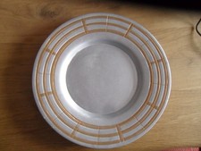 Plätzchenteller Dekoteller aus Keramik silber und gold 29 cm