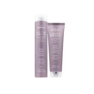 Medavita Keratin Miracle Sleek Hair Set - Haarglättendes Shampoo und Maske