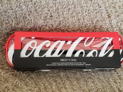 Coca-Cola x Morphe Sweep It Real 7-Piece Eye  Highlighter Brush Set w Bag New