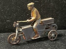 EXTREMELY RARE Vintage 1920's Tin Litho German Paya Penny Motorcycle Toy