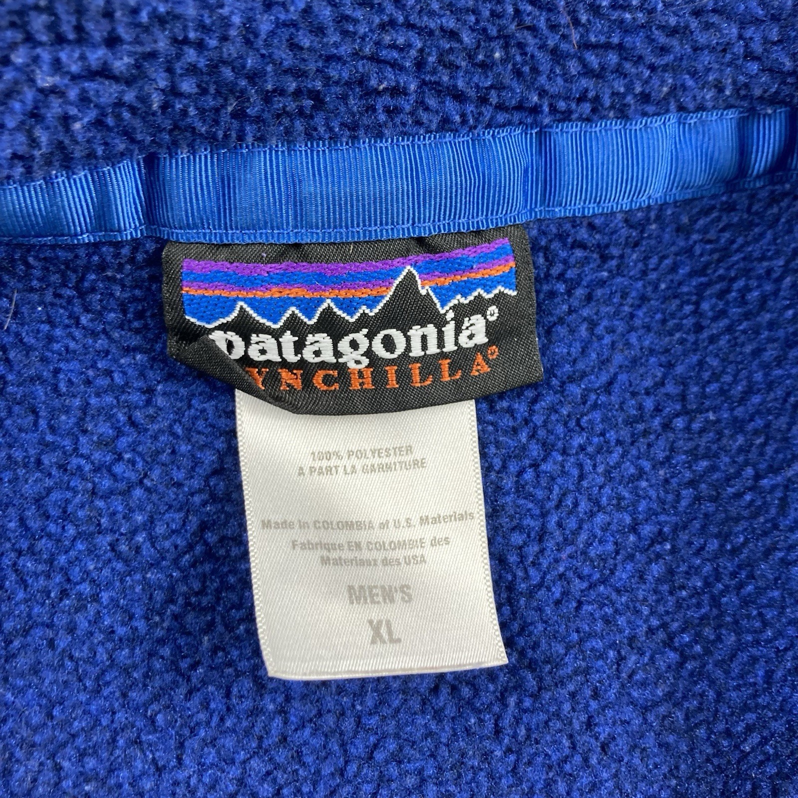 Vintage Patagonia Synchilla Snap T Fleece Pullover Men XL Channel Blue 25450 CHB thumbnail 4