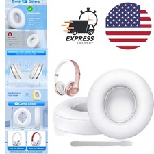 Replacement Earpads for Wireless Headphones Memory Foam Cushions White Color