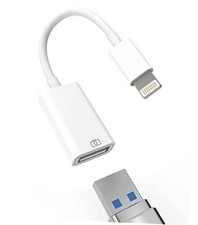 Lightning Male to USB Female Adapter OTG Data Sync Cable Lightning to USB 1Pack