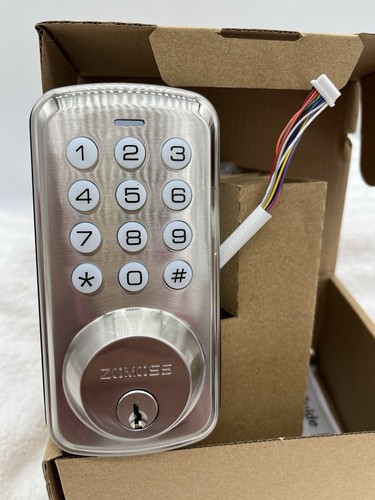 Zomoss Keypad Digital Deadbolt DZS01 Silver New Open Box For Pics - Picture 1 of 4
