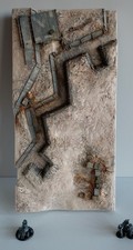 Handmade Wargame Terrain Diorama Trench Battlefield WW1 Style 28mm, Tabletop