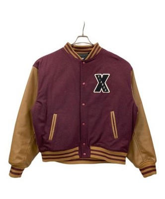 X-LARGE                    Stadium jacket OG VARSITY JACKET Red x Brown 10120402