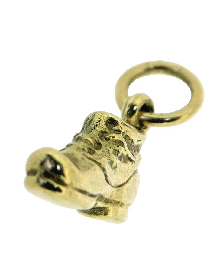 Wanderschuh Charms Gold 9ct gelb hohl 3D Vintage gepunzt Birmingham 1968