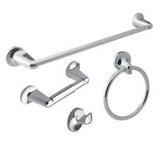 4 PCS 188672 Alta Bay Polished Chrome Bathroom Hardware Accessory Kit Set