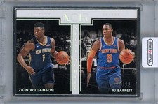 2019-20 Panini Noir RJ Barrett Zion Williamson Metal Frame Split /25