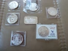 Lot of 7 Pieces - One Troy Ounce .999 Fine Silver - Free U.S. Ship