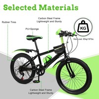 20 Inch Kids Mountain Bike 7 Speed Gears Boys Girls Bicycle 8-13 Years Adjustabl