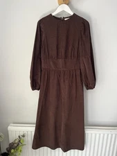 Marks and Spencer Fine Corduroy Needle Cord Maxi Dress Uk8