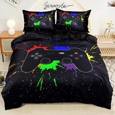 Gaming Duvet Cover, Twin Size, Boys Gamer Bedding Set, 3 Piece with 2 Pillow ...