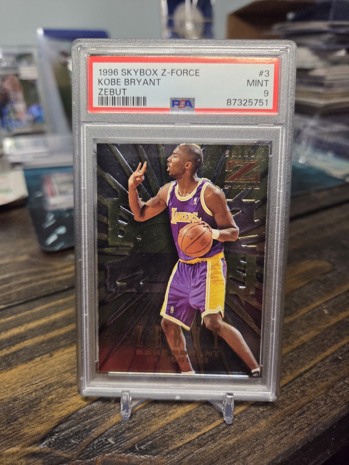 1996 Skybox Z-Force Zebut Kobe Bryant RC Rookie #3 PSA 9 Lakers HOF RARE!!!