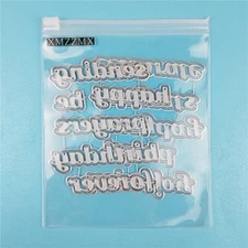 Phrase Word Combination Metal Cutting Dies for Card Making, Paper Embossing D...