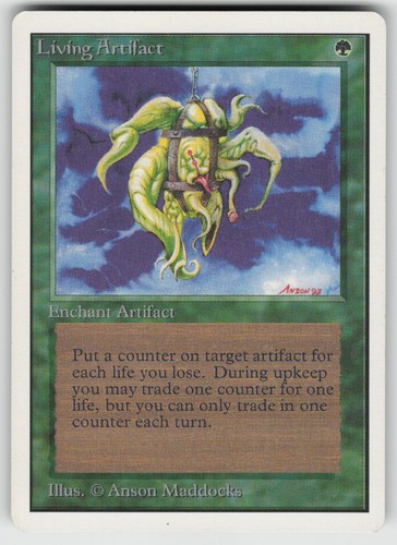 Living Artifact Unlimited Edition Rare MAGIC: THE GATHERING