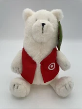 New Target Exclusive Giggle Scape Plush Red Target Vest 7" Polar Bear