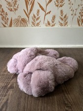 Faryl Mosey Pink Faux Fur Slippers Women  s Size 7