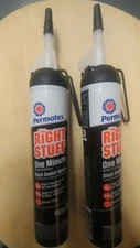  Permatex 85224 The Right Stuff Black 1 Minute Gasket Maker (7.5 oz) 2 Tubes.
